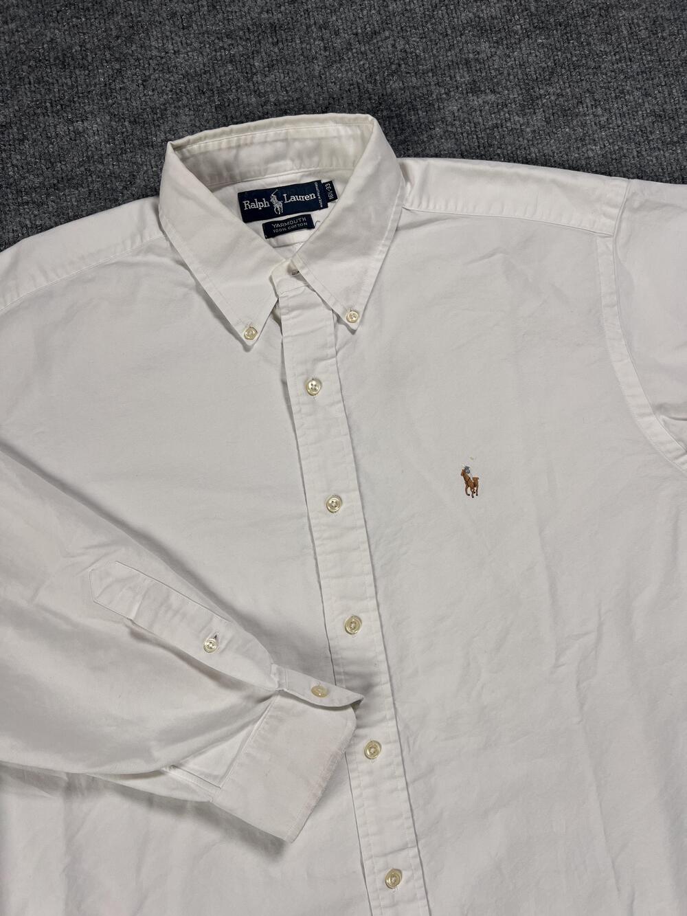 Ralph Lauren Shirt Yarmouth White Button Down Long Sleeve Mens Extra Large